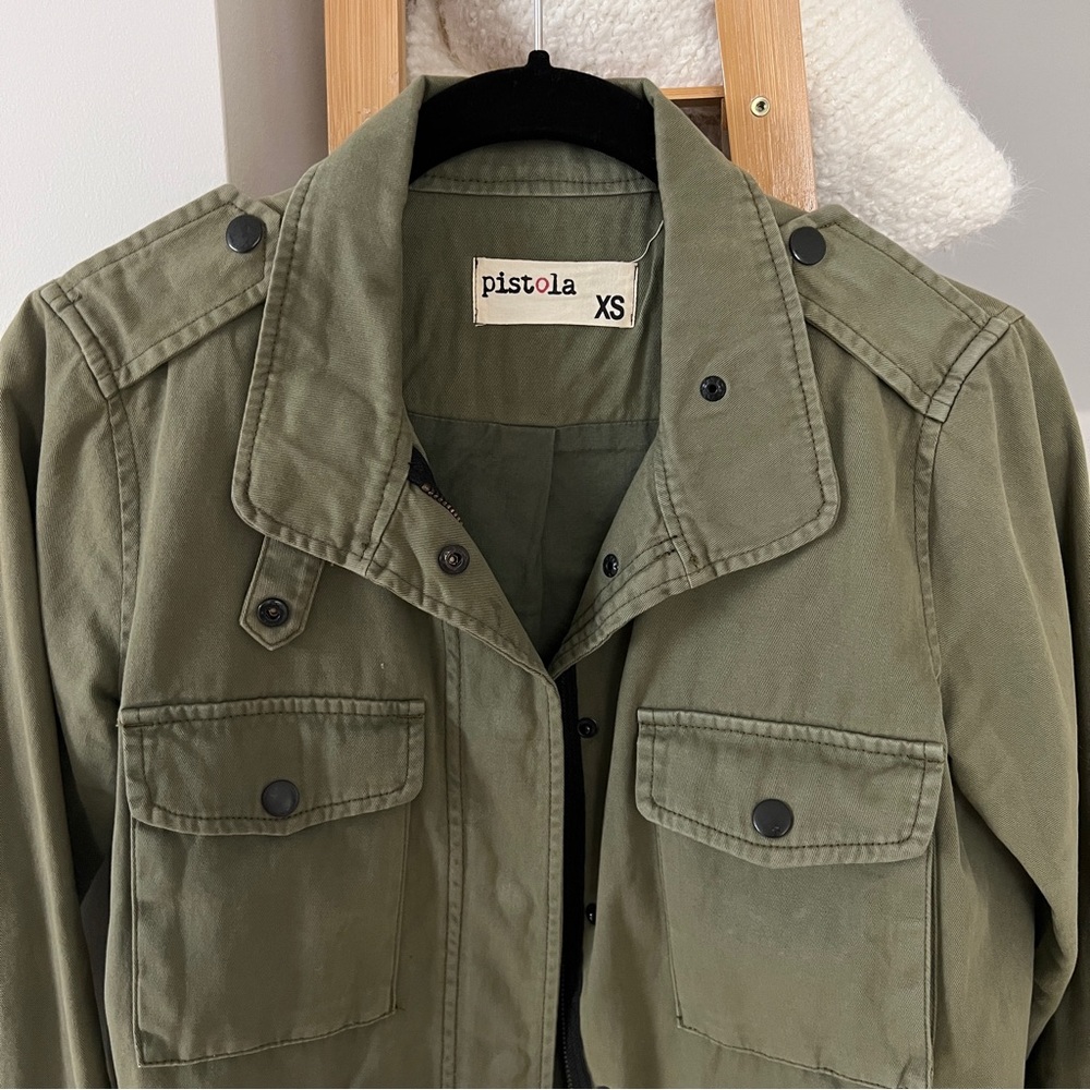 Pistola army green Utility jacket with pockets - Picture 3 of 4